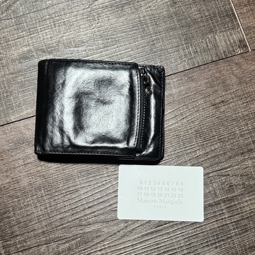 Maison Martin Margiela Black Leather Wallet